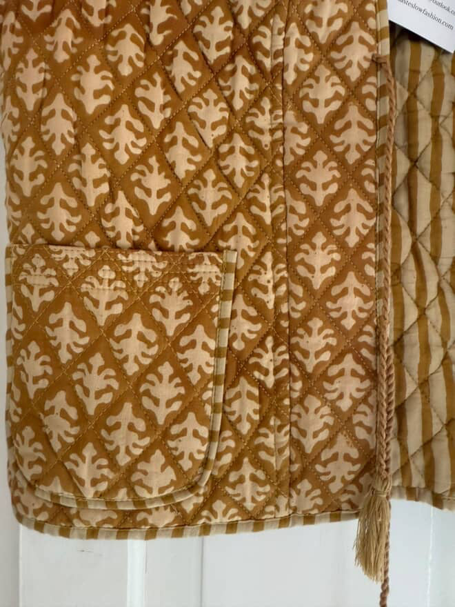 Bagru Sample Vest Mustard