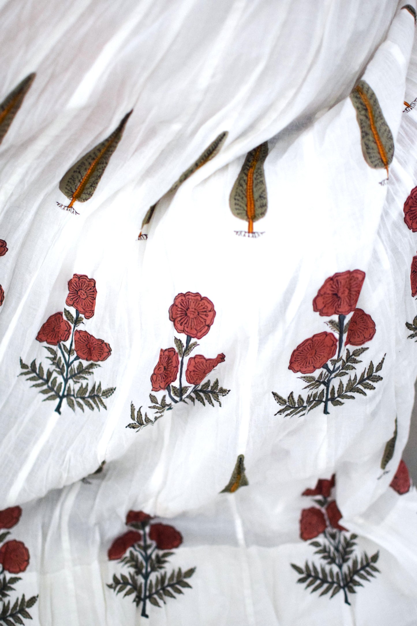 Rajasthani Skirt Maxi- White with Print