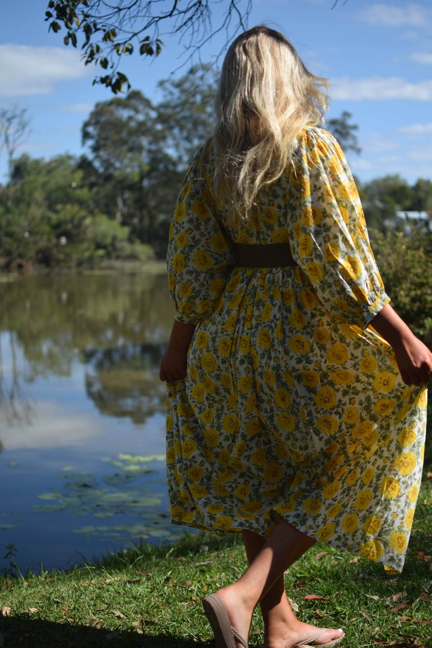 Frida Midi Dress - Yellow