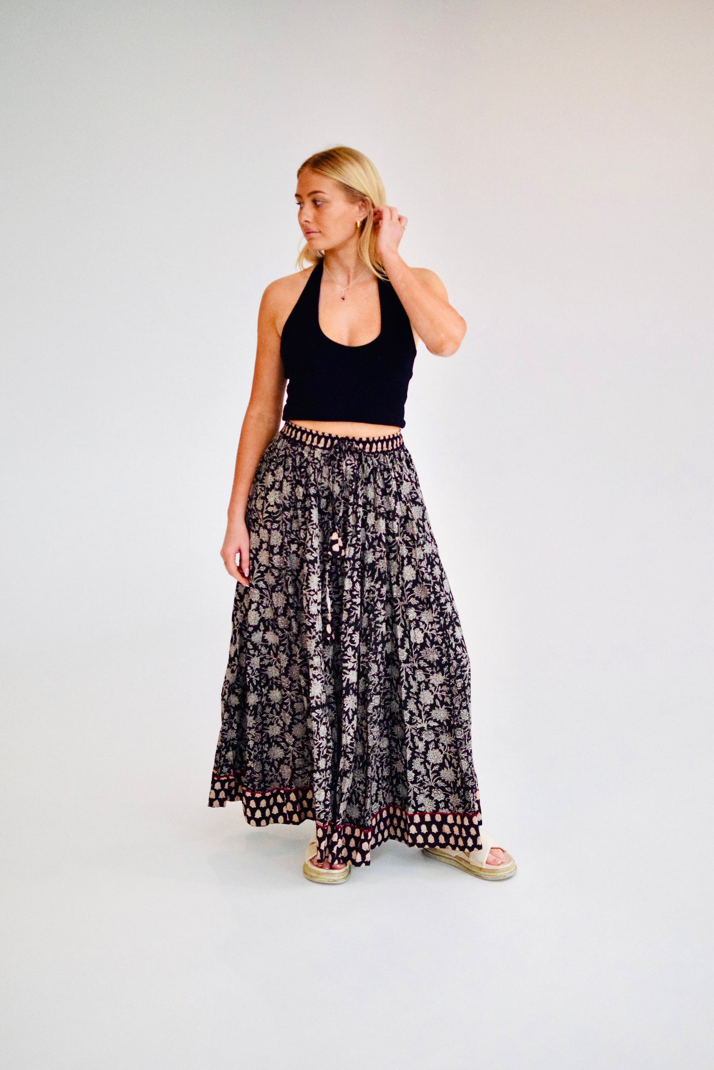 Rajasthani Skirt Maxi- Black