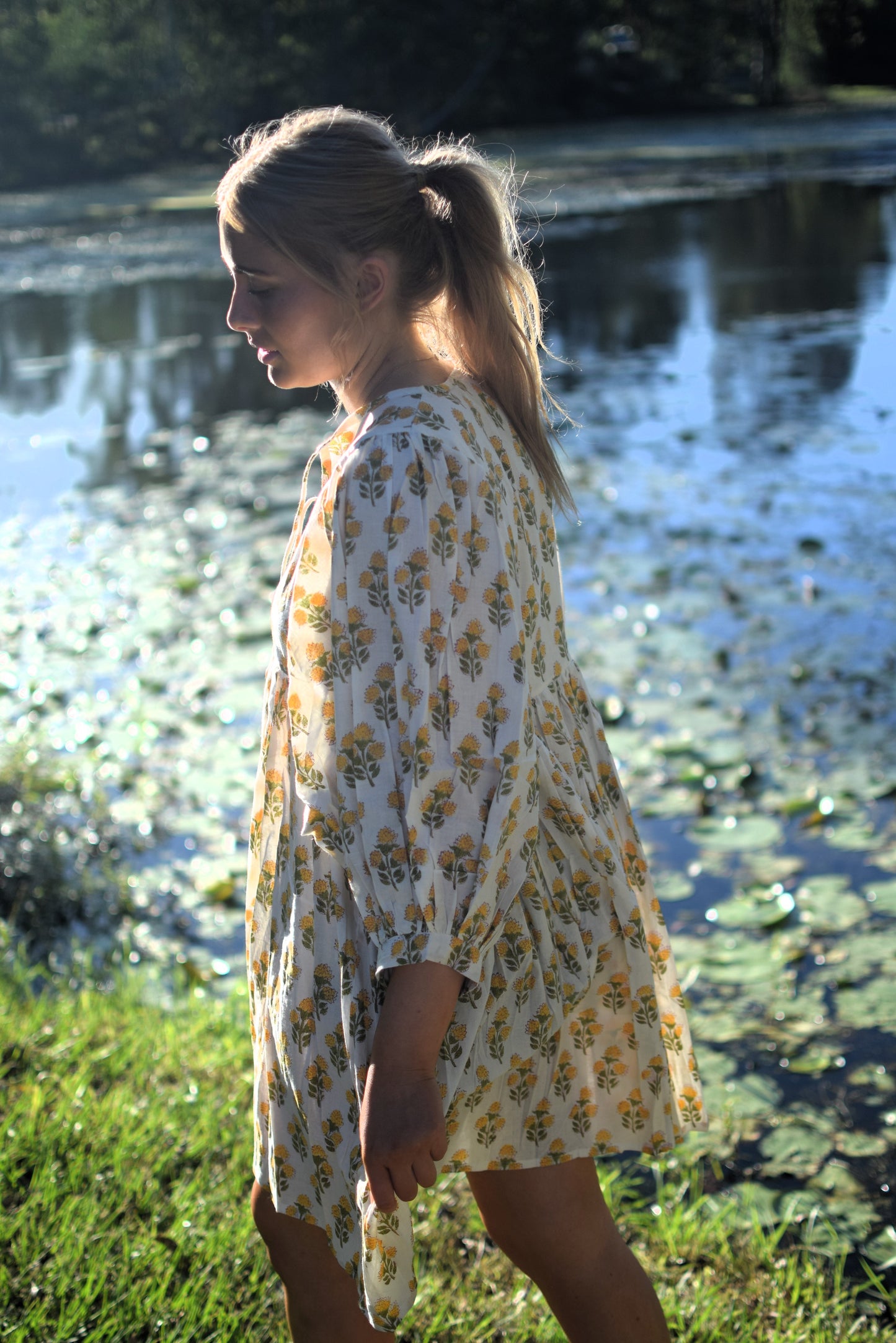Frida Mini Dress - Yellow Kerria