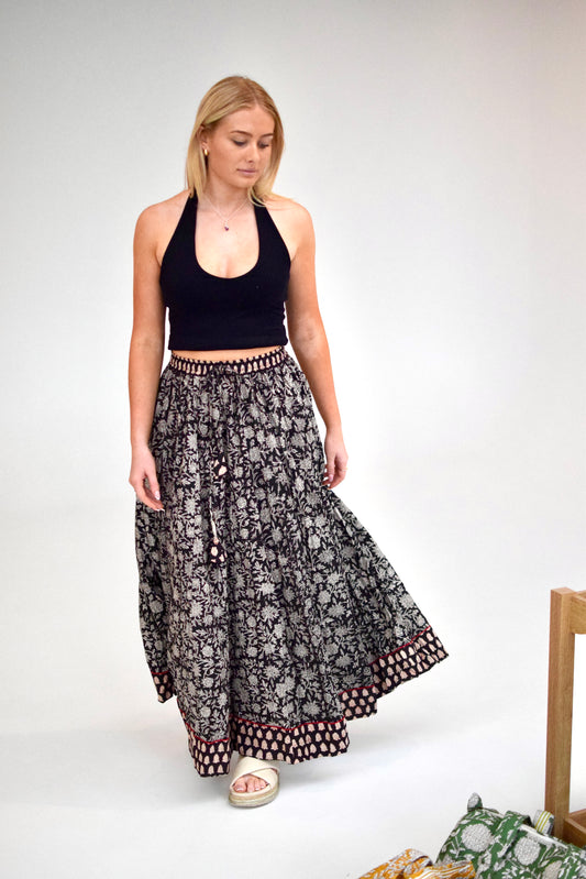 Rajasthani Skirt Maxi- Black