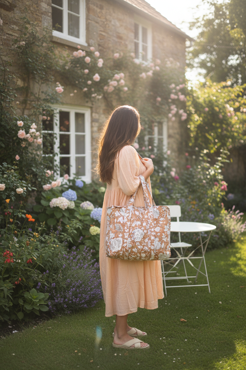 Bohemian Quilted Tote Bags