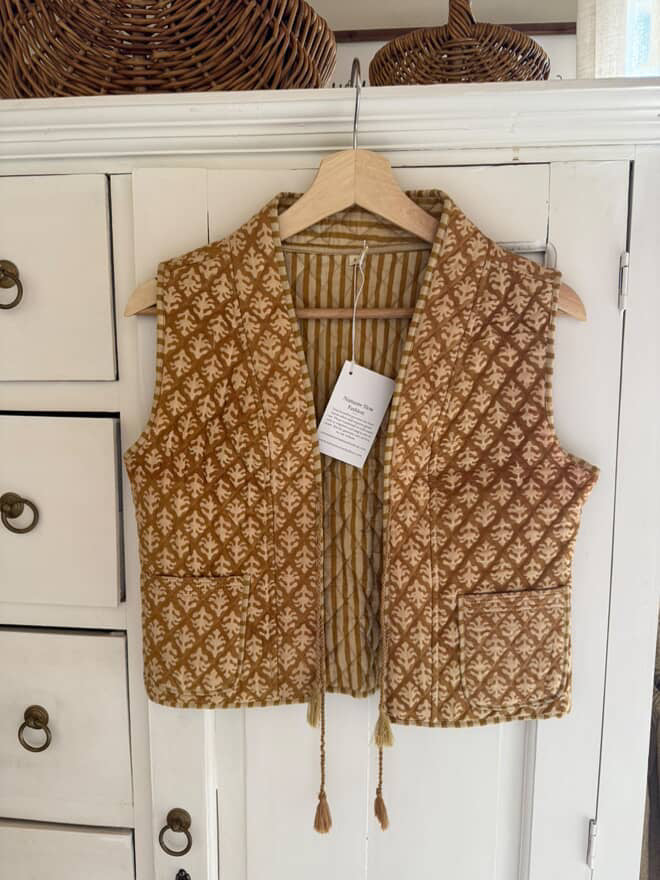 Bagru Sample Vest Mustard