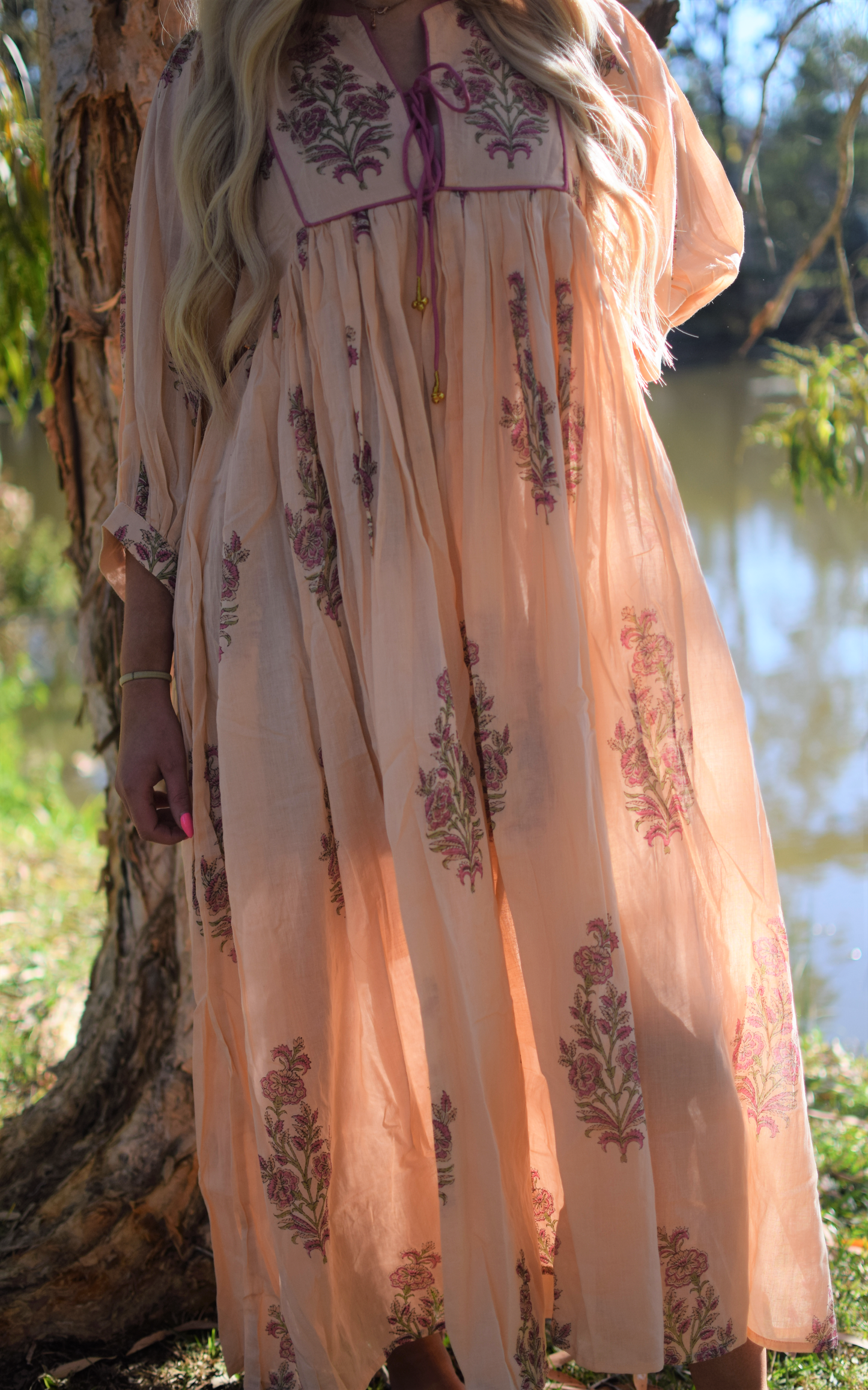 Rose Midi Dress - Sunset