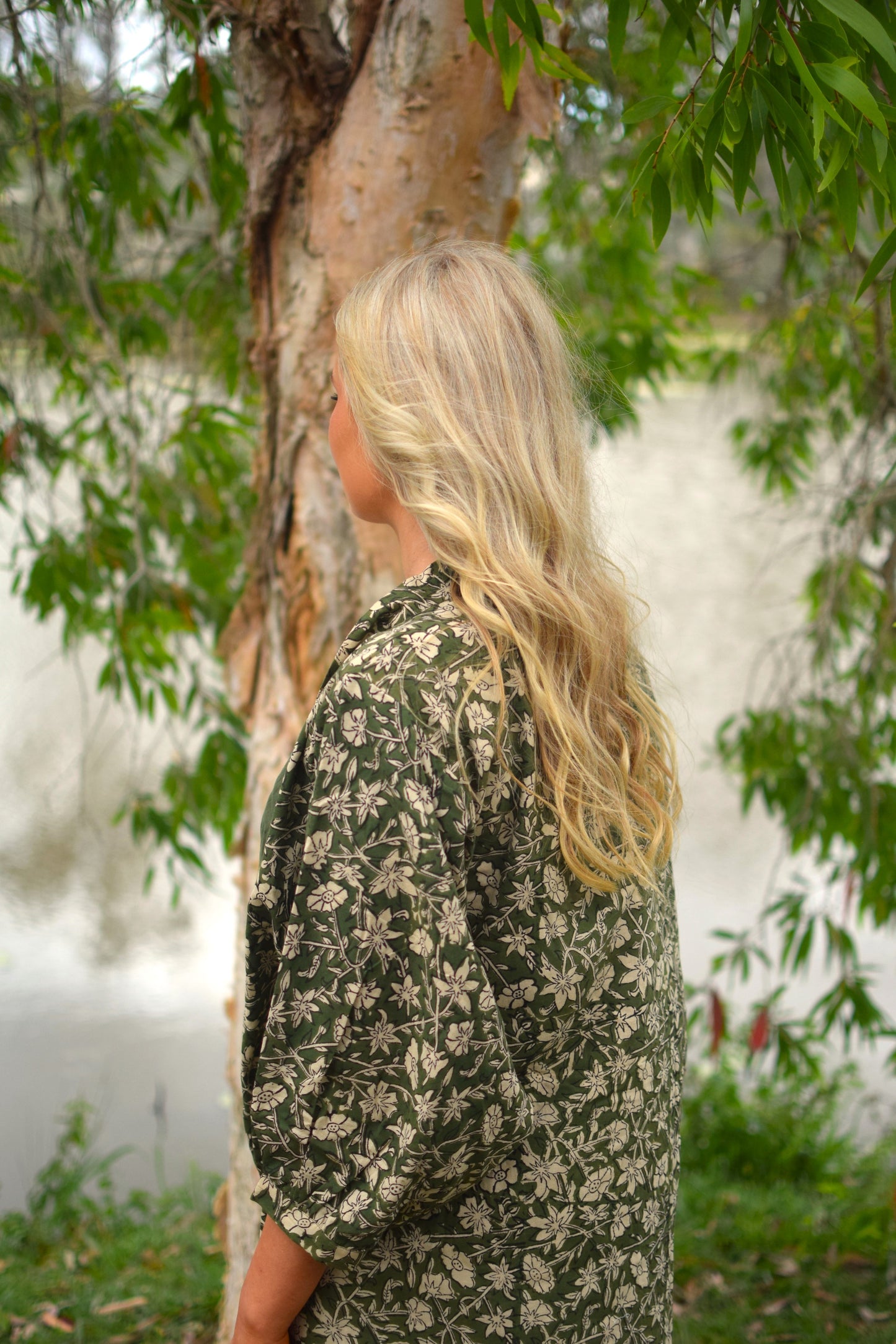 Karma Jacket - Bagru Green
