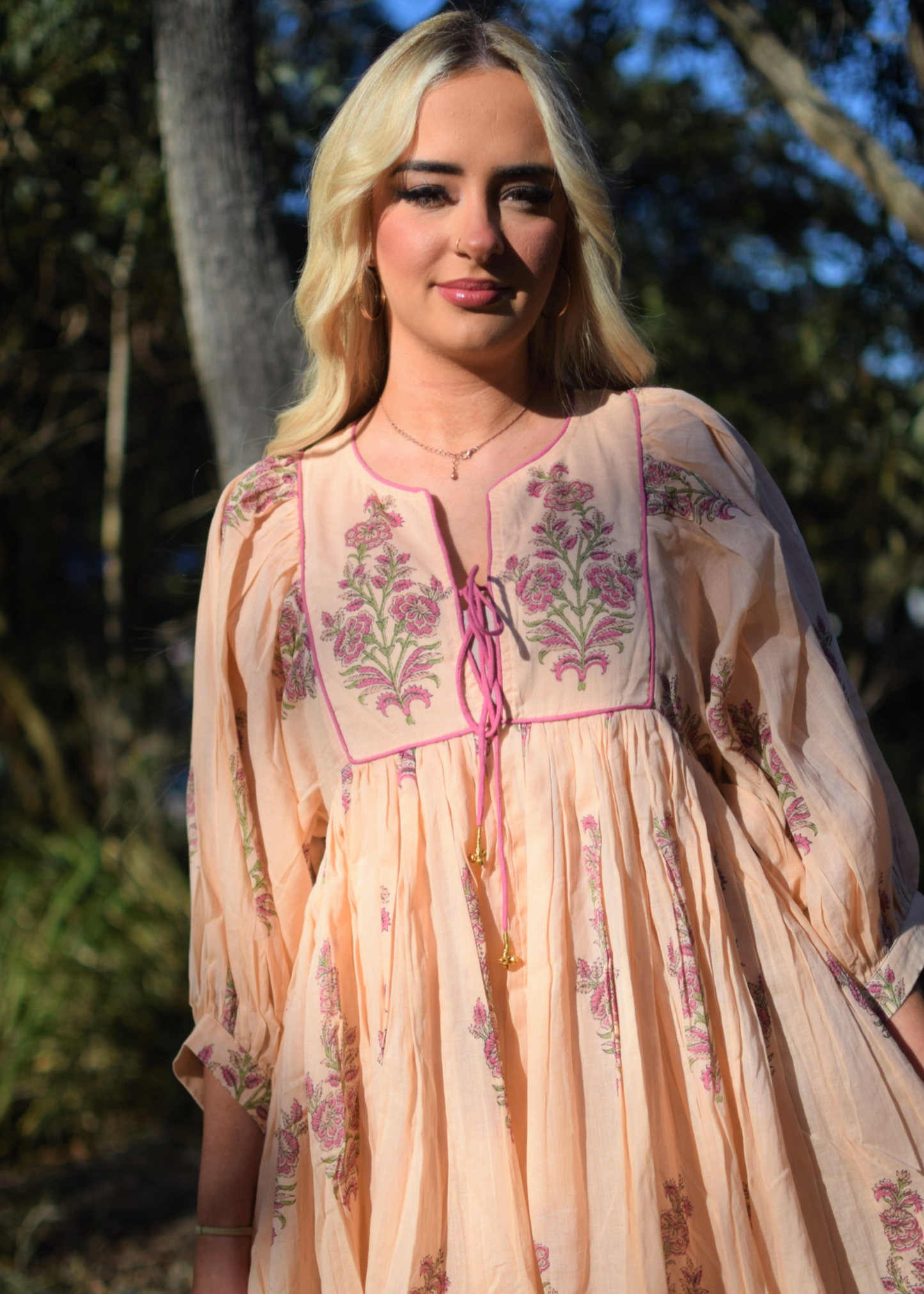 Rose Midi Dress - Sunset