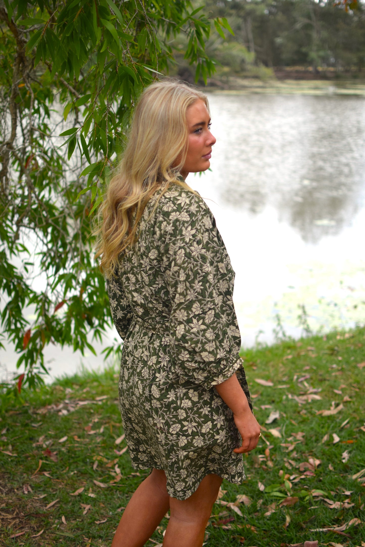 Karma Jacket - Bagru Green