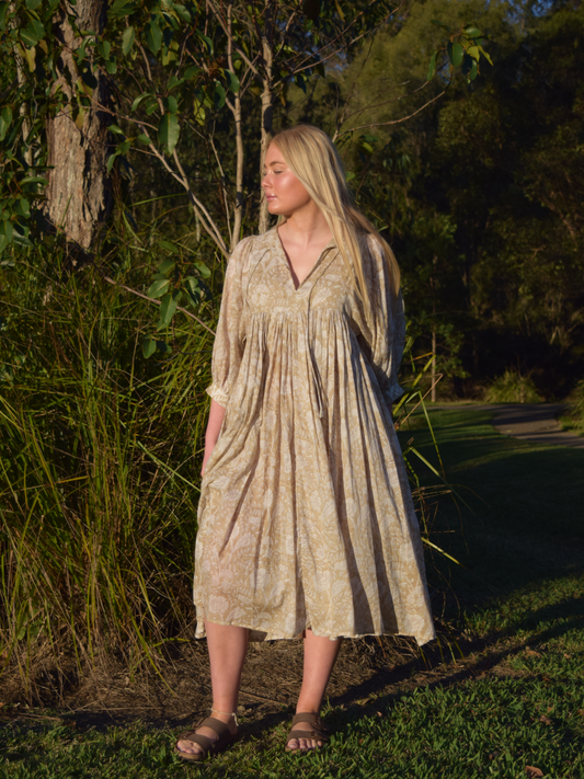 Priya Midi Dress - Ginger
