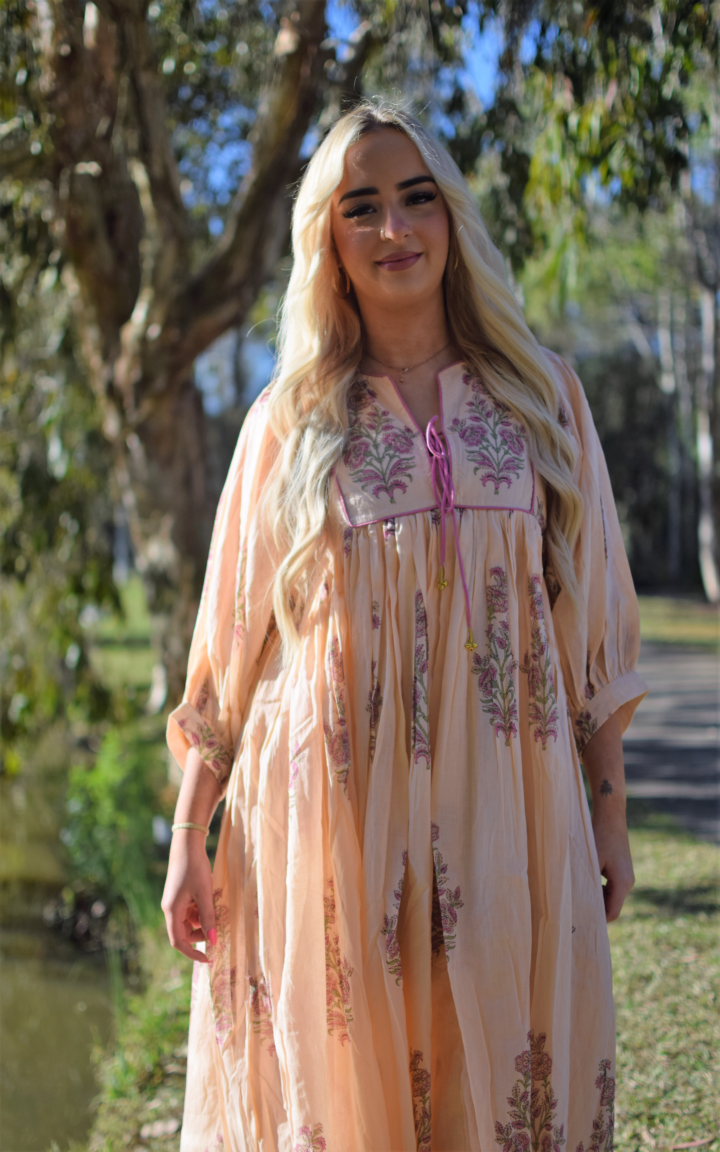 Rose Midi Dress - Sunset
