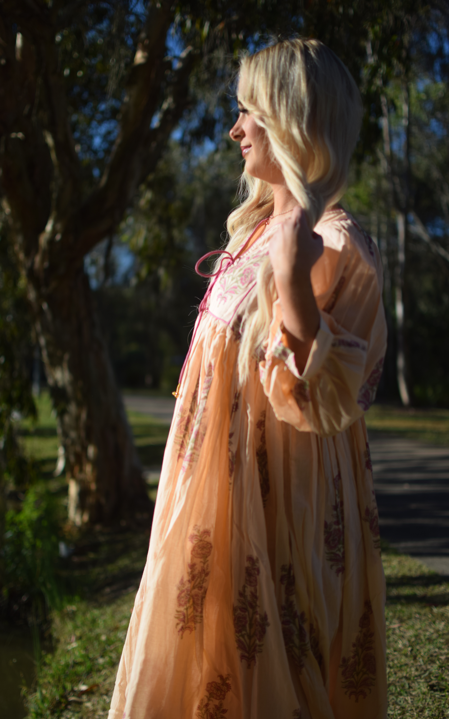 Rose Midi Dress - Sunset