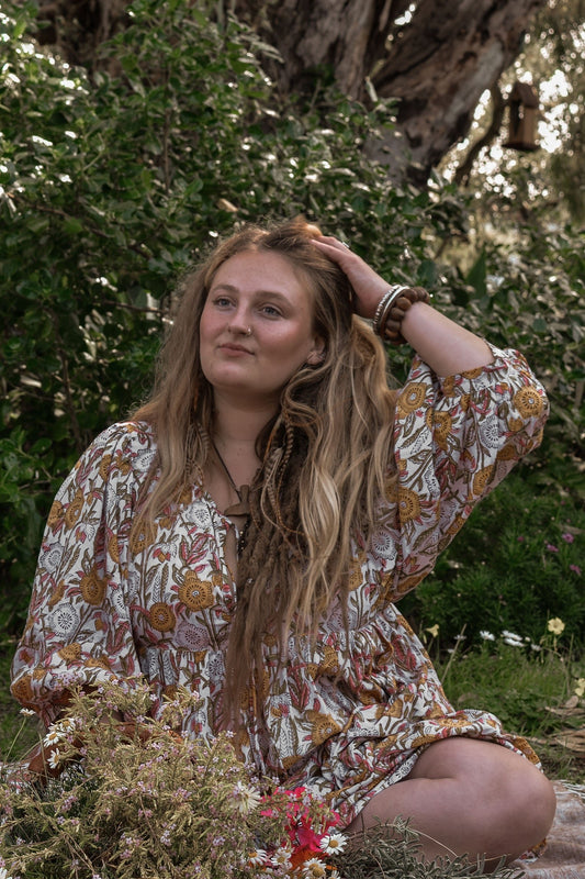 Frida Midi Dress - Spring Blooms