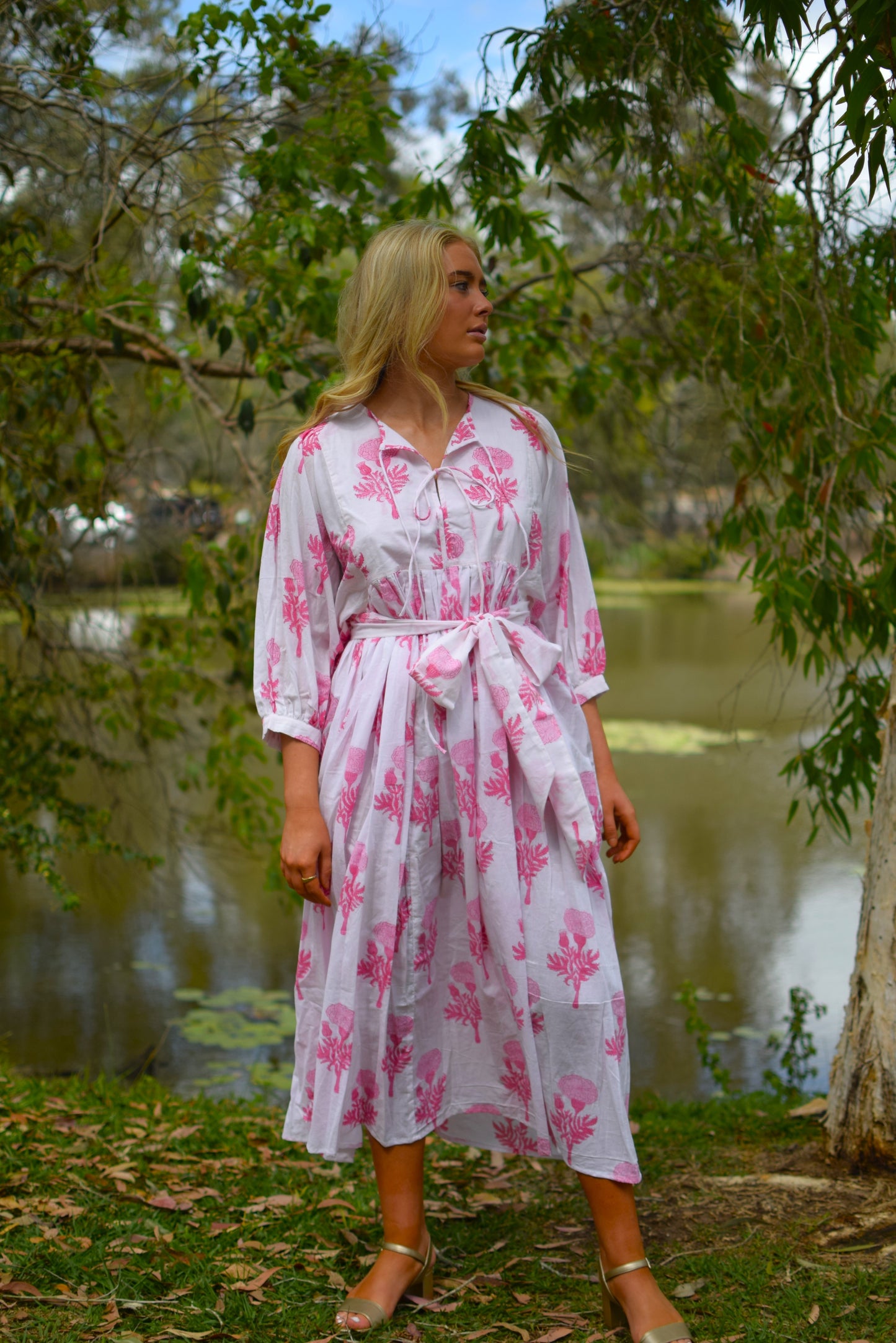 Frida Maxi Dress - Marigold Pink