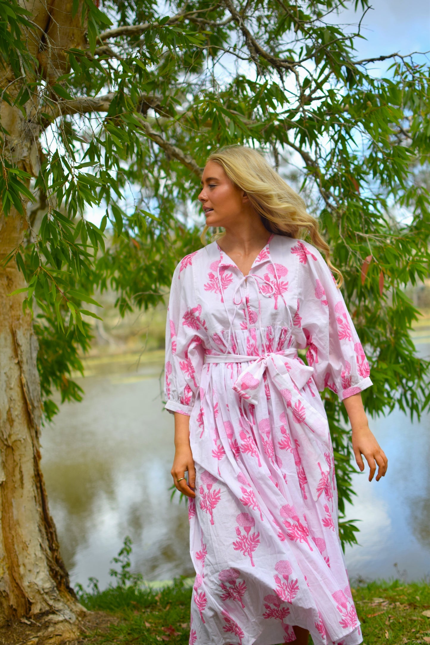 Frida Maxi Dress - Marigold Pink