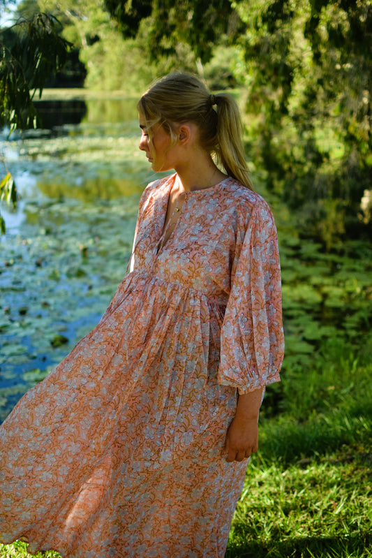 Frida Maxi Dress - Peach Dream