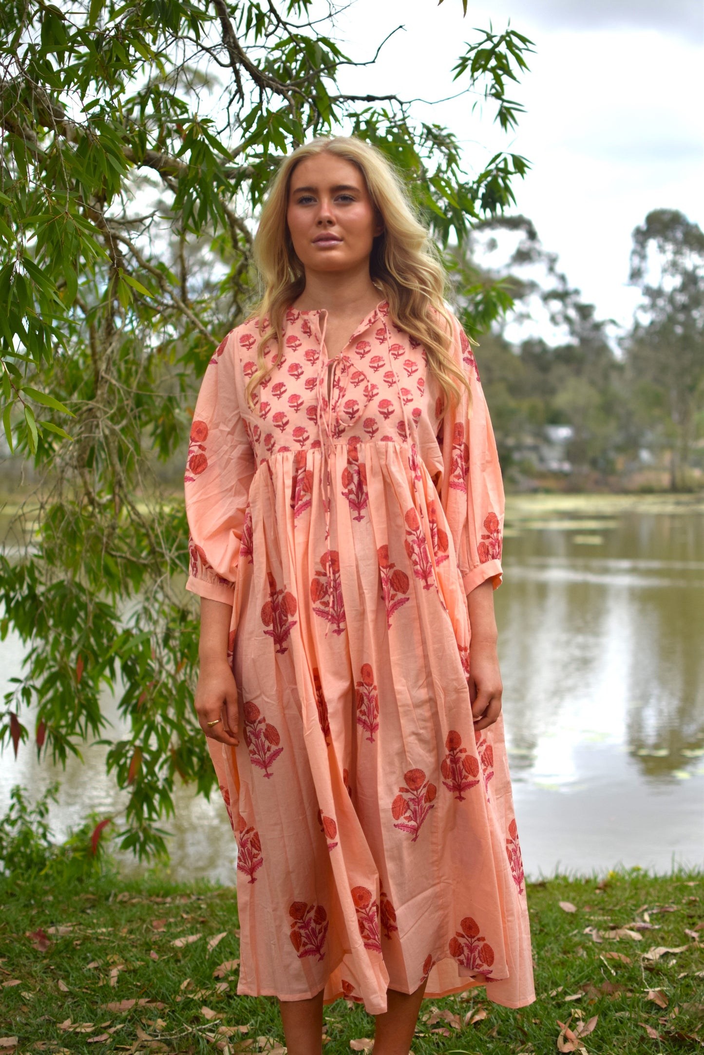 Frida Maxi Dress - Peach