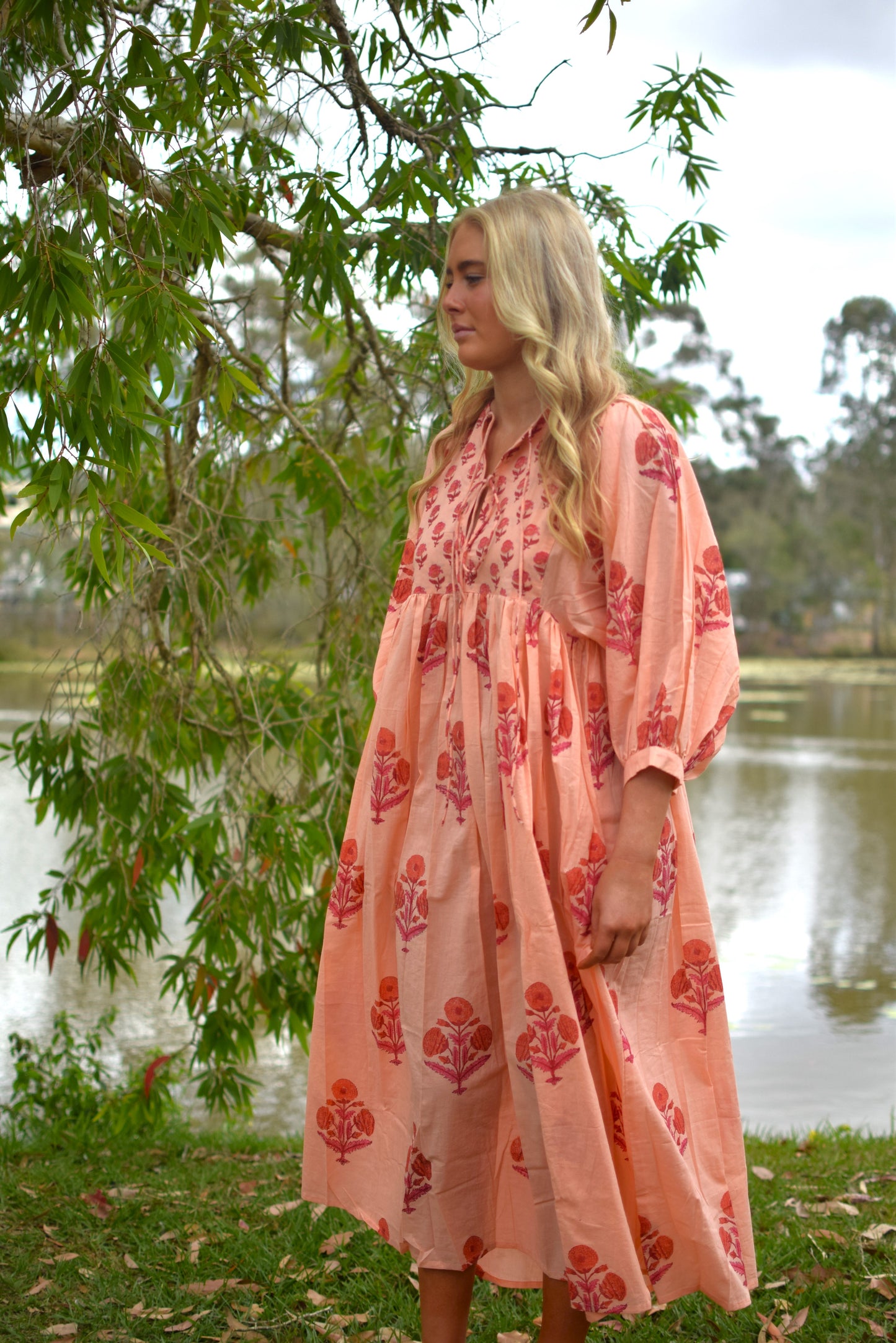 Frida Maxi Dress - Peach