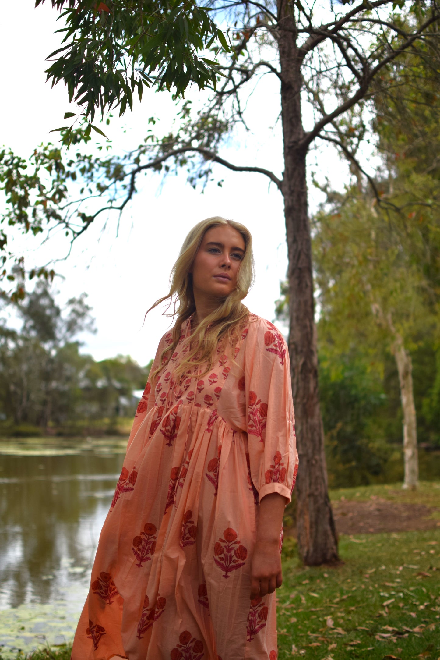 Frida Maxi Dress - Peach