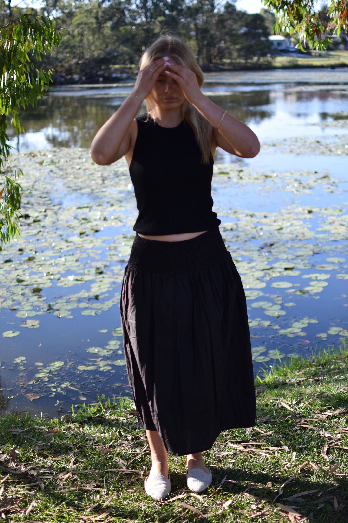 Nomad Skirt In Midi length - Noir