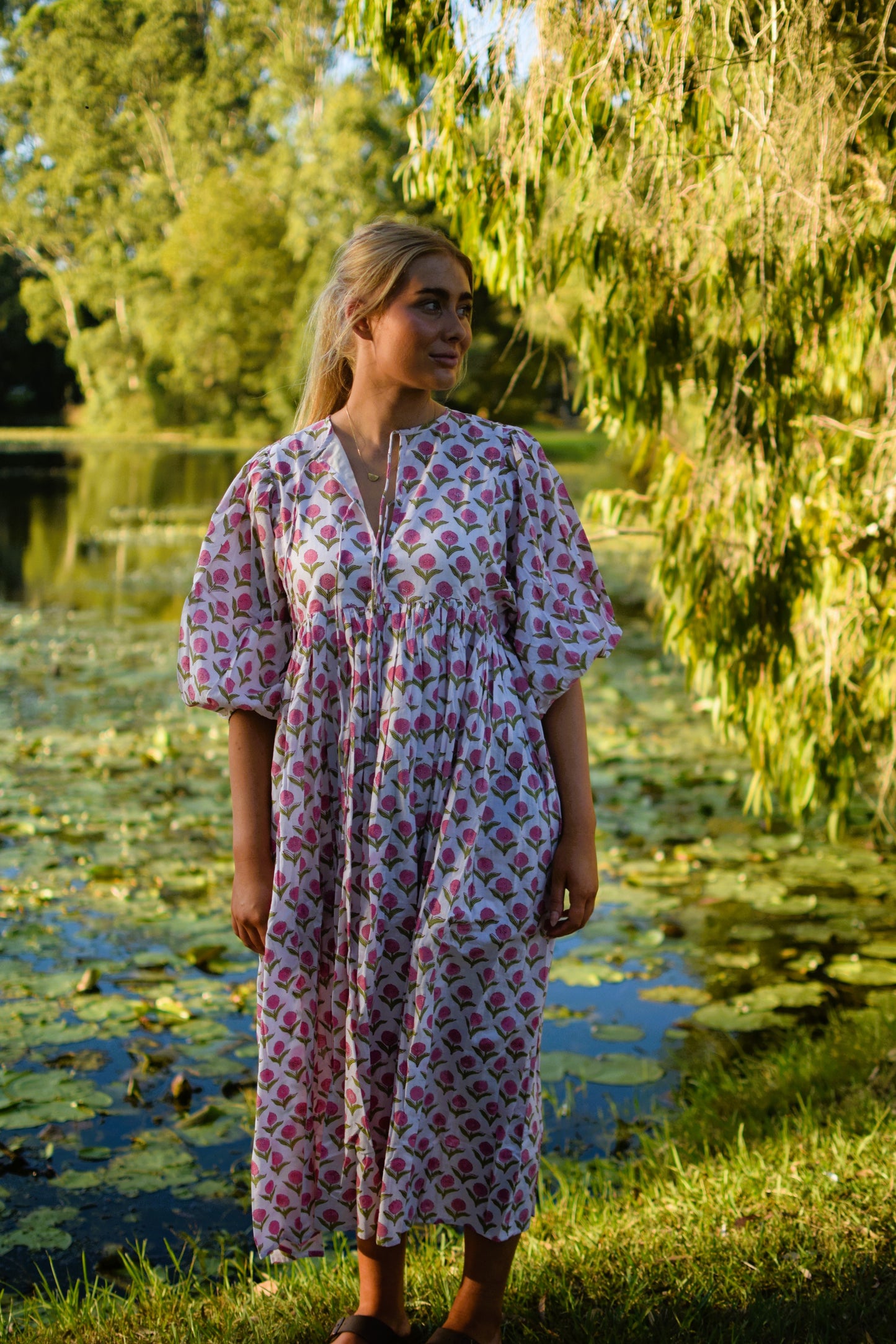 Frida Maxi Dress - Pink Daisies