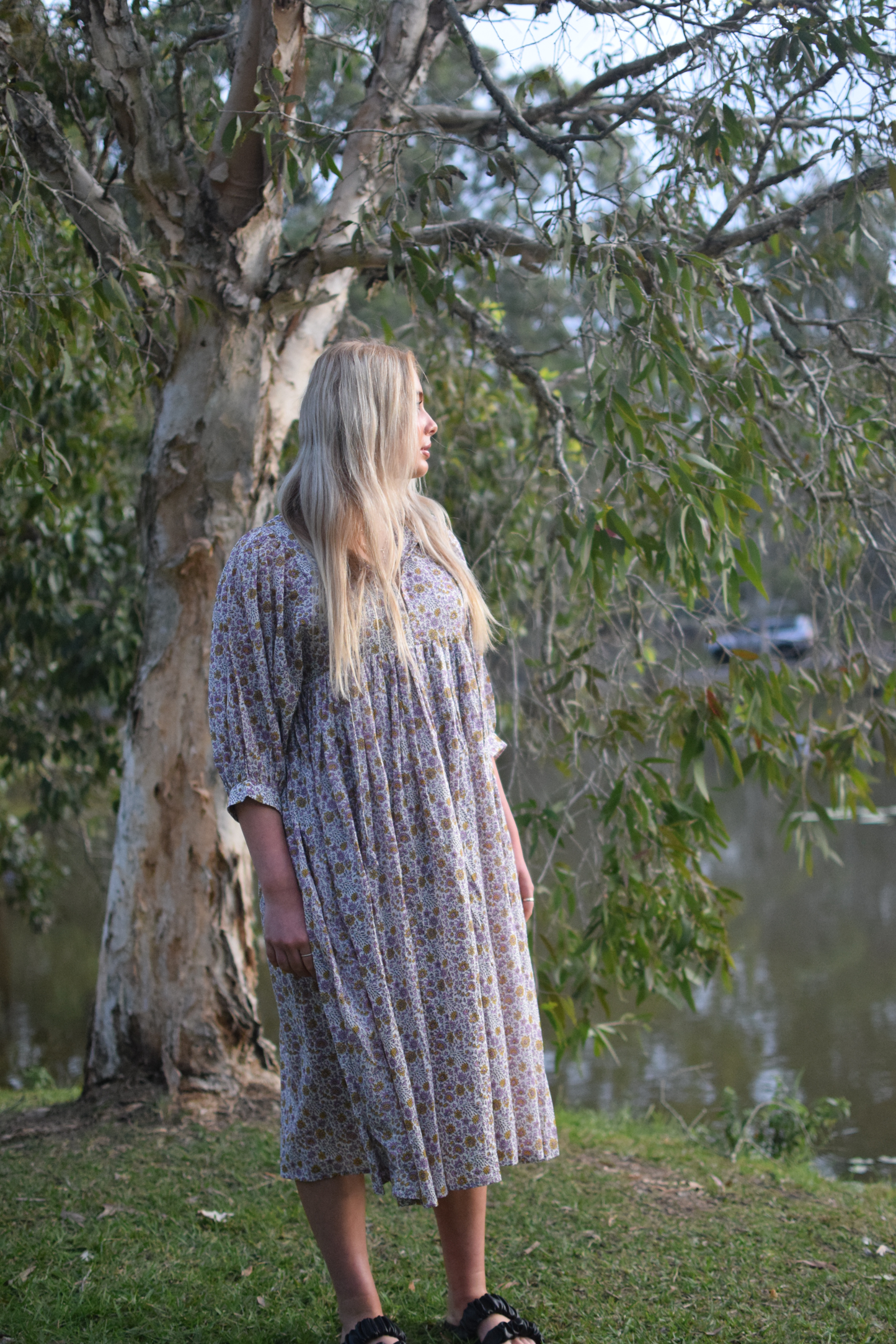 Pretty Midi Dress - Purple