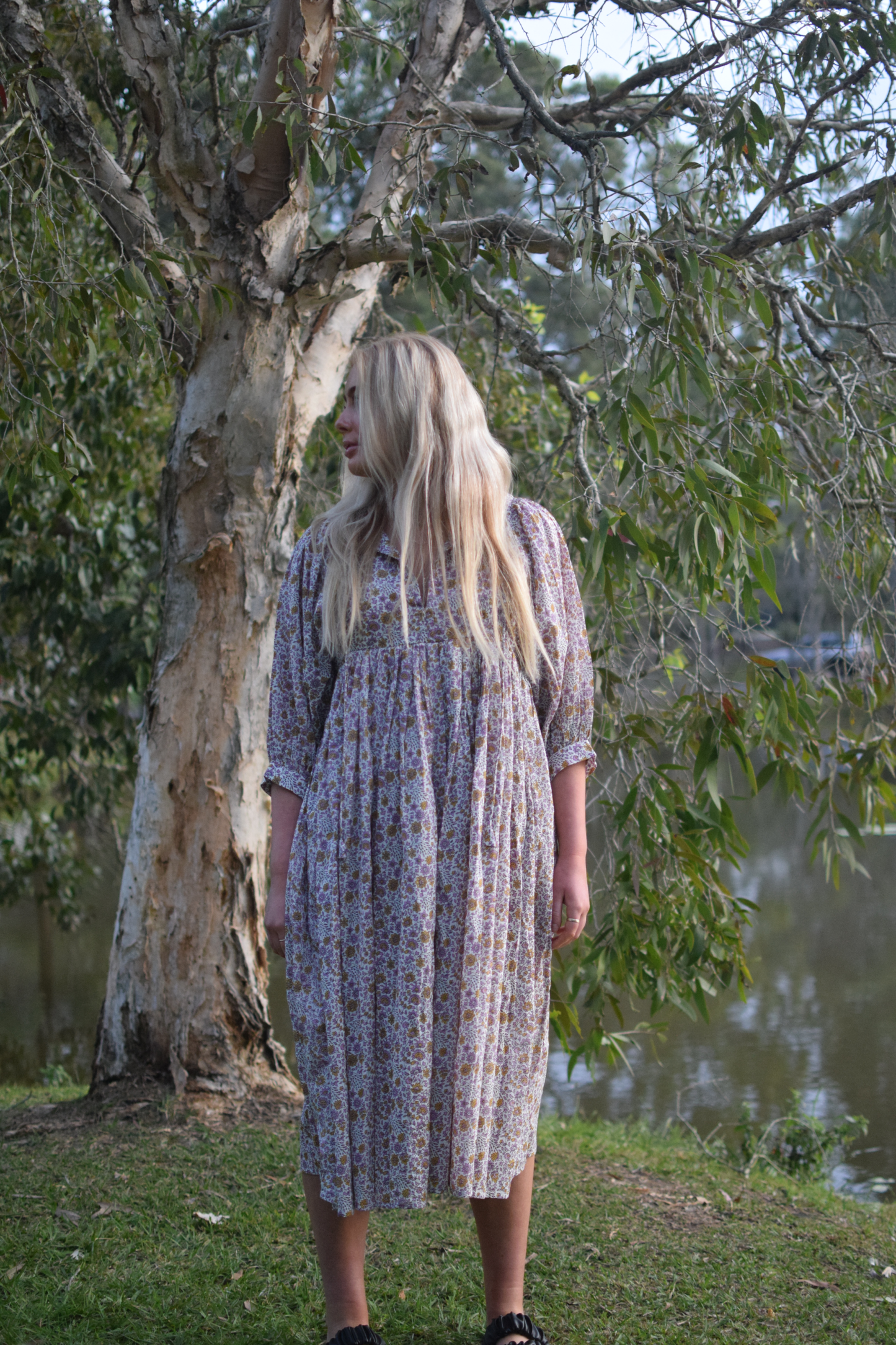 Pretty Midi Dress - Purple