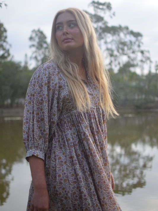 Pretty Midi Dress - Purple