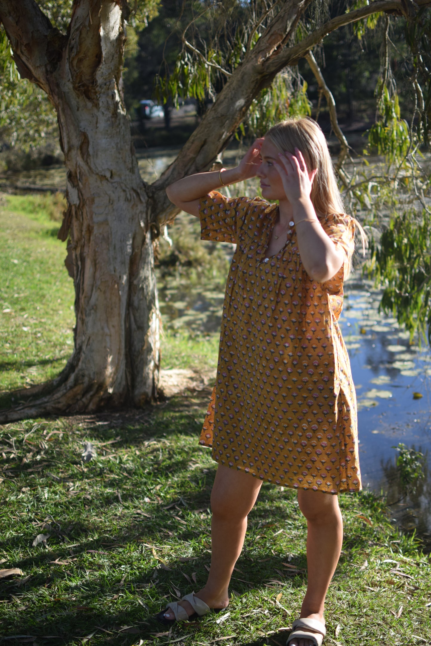 Mia Mini dress - Mustard