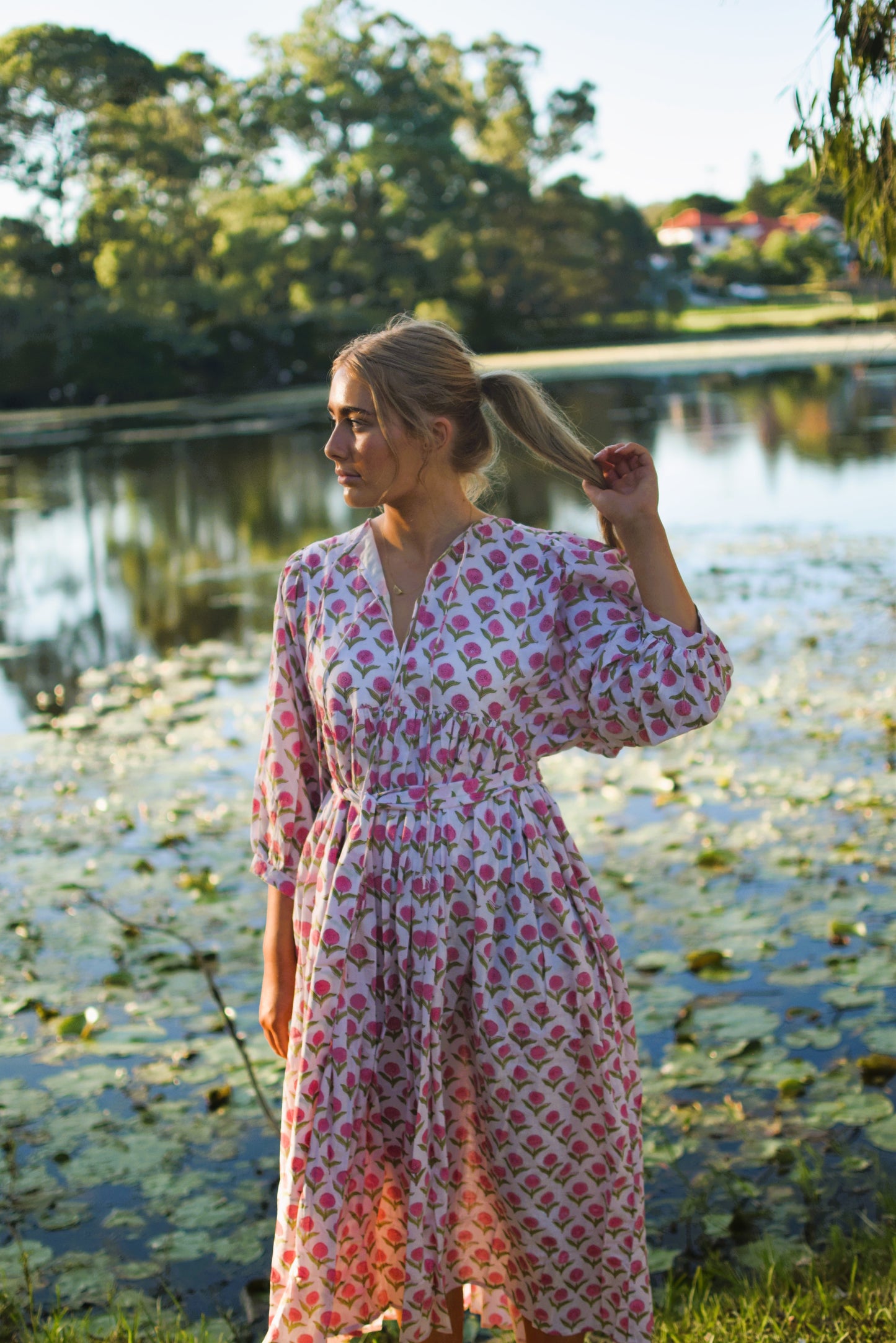 Frida Maxi Dress - Pink Daisies