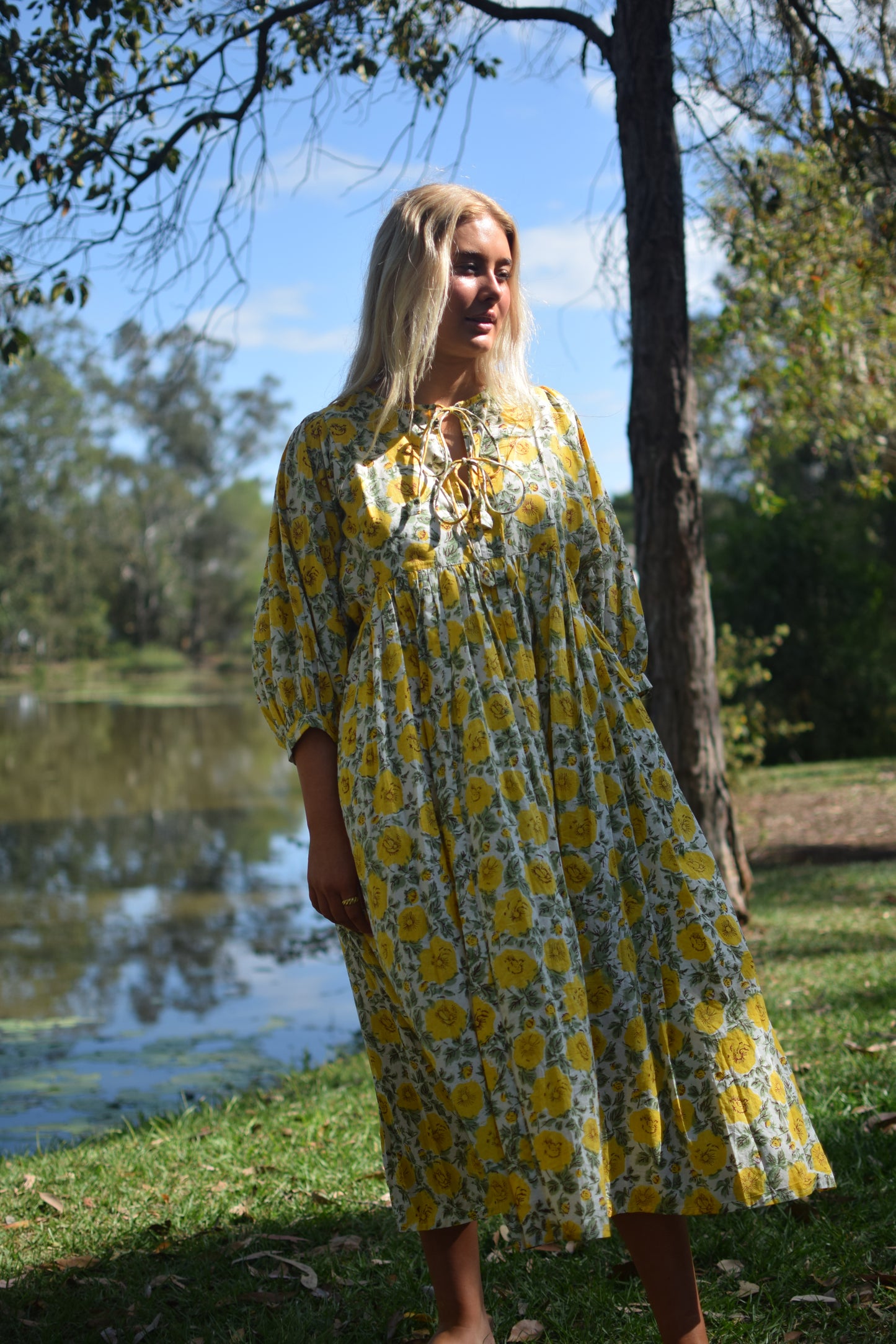 Frida Midi Dress - Yellow