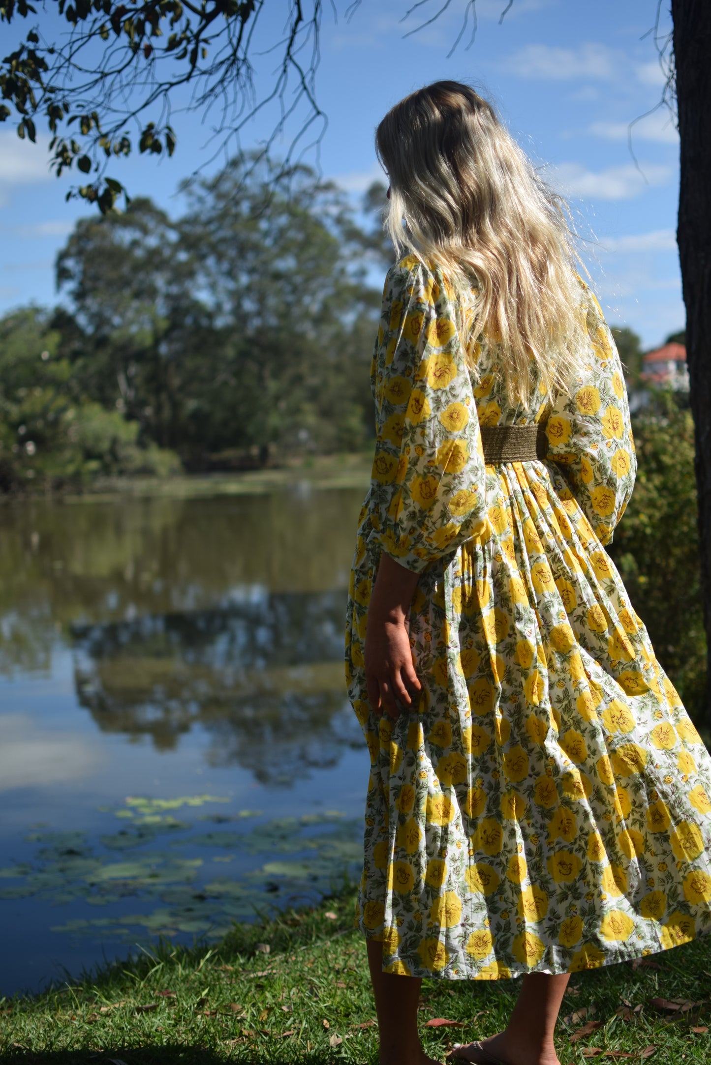 Frida Midi Dress - Yellow