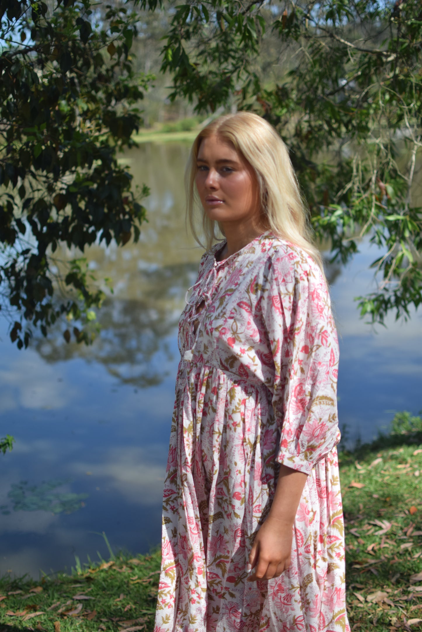 Frida Midi Dress - Pink -  SALE