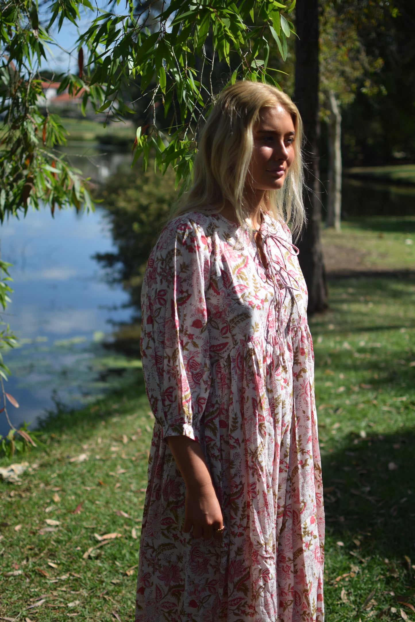 Frida Midi Dress - Pink -  SALE