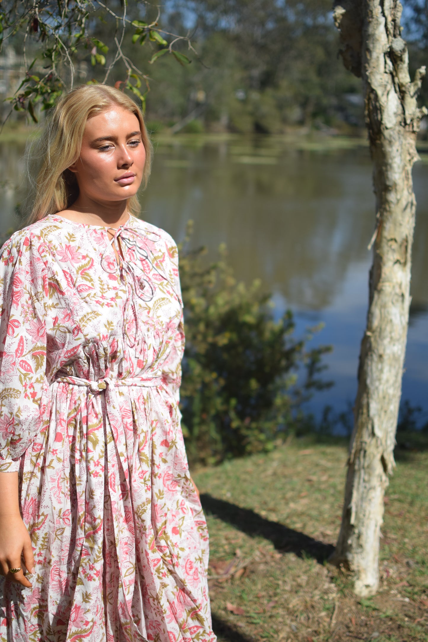 Frida Midi Dress - Pink -  SALE