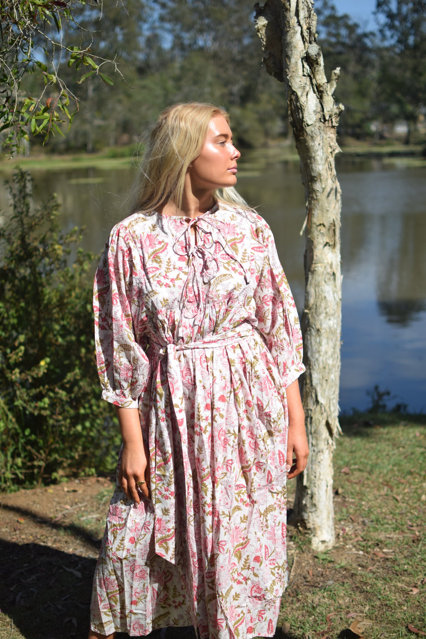 Frida Midi Dress - Pink -  SALE