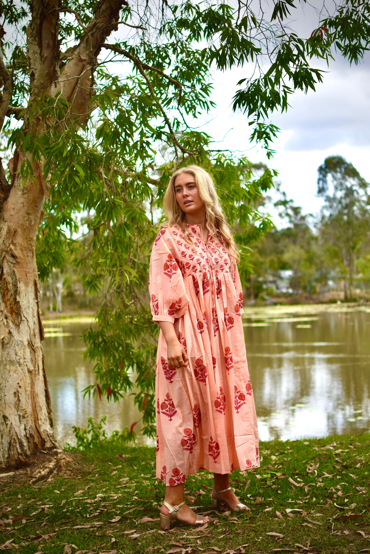 Frida Maxi Dress - Peach