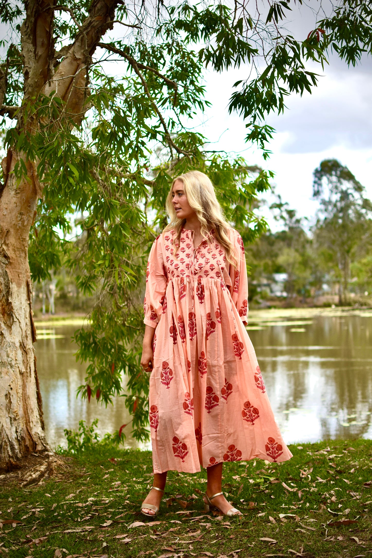 Frida Maxi Dress - Peach