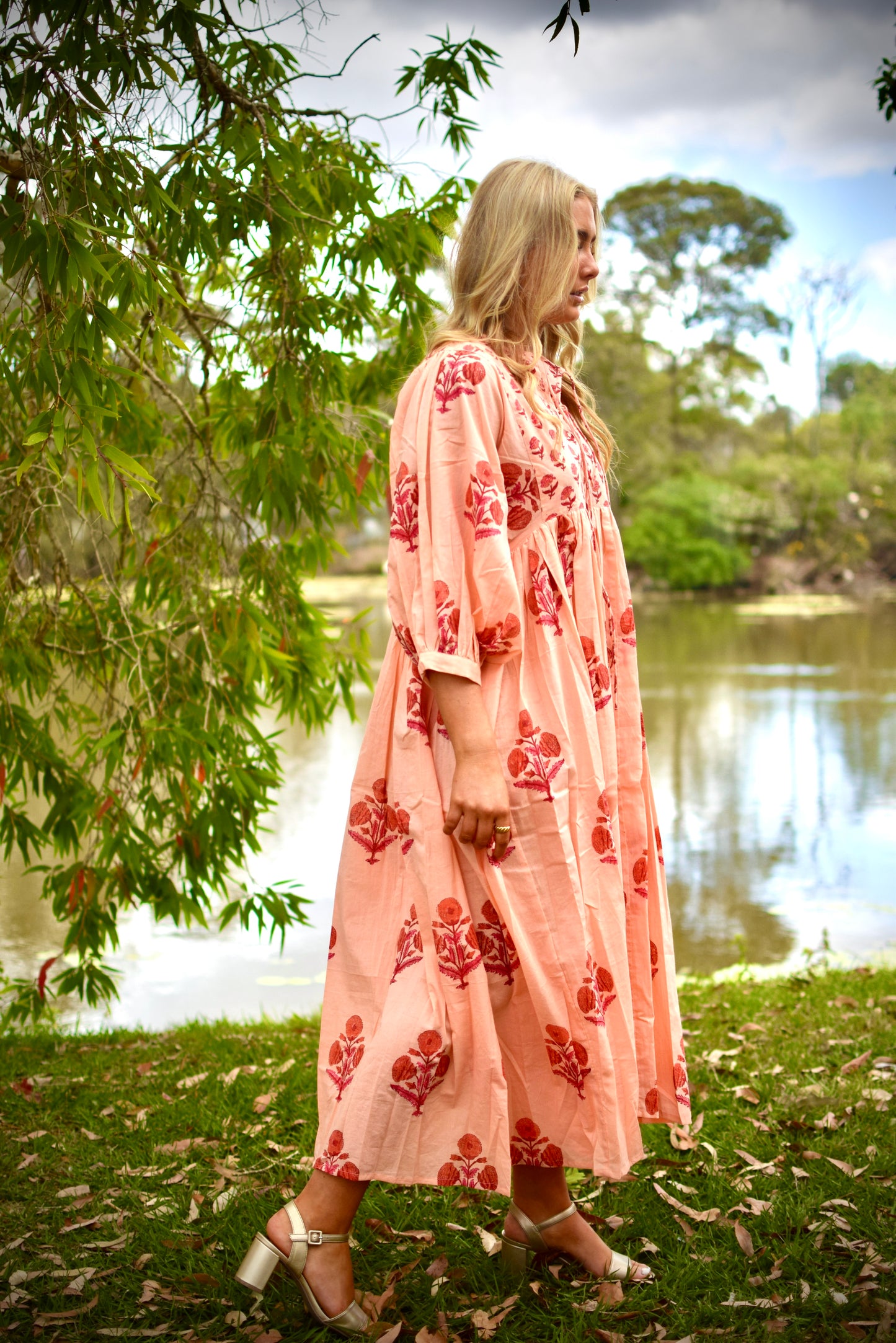 Frida Maxi Dress - Peach