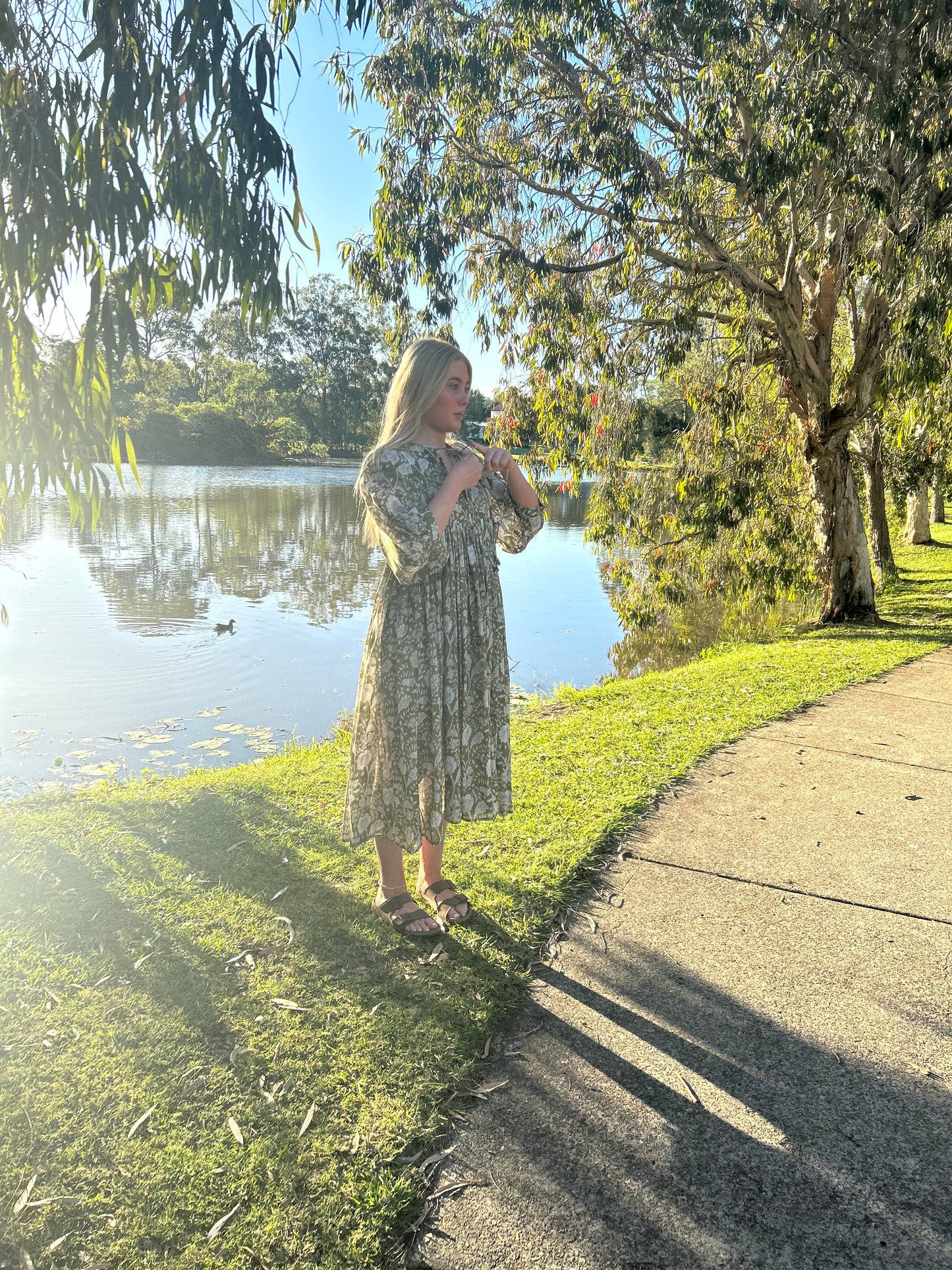 Priya Midi Dress - Coriander