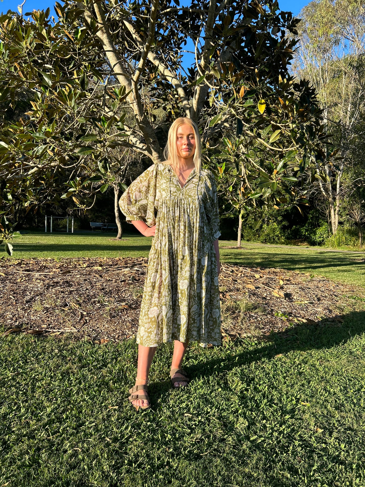 Priya Midi Dress - Coriander