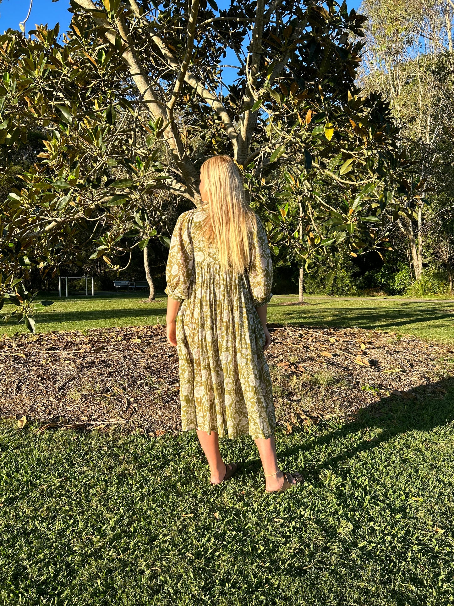 Priya Midi Dress - Coriander