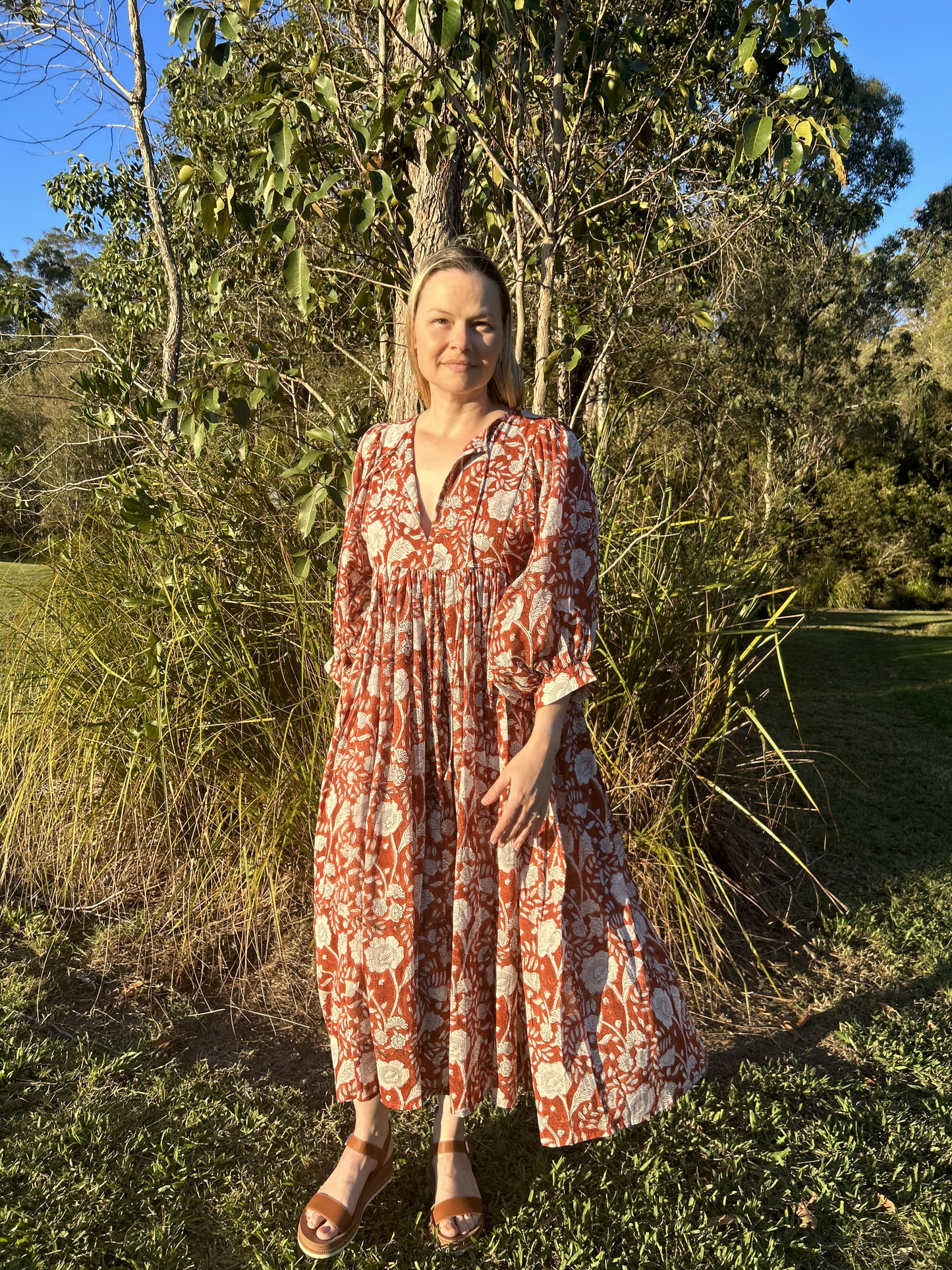 Priya Midi dress - Cinnamon