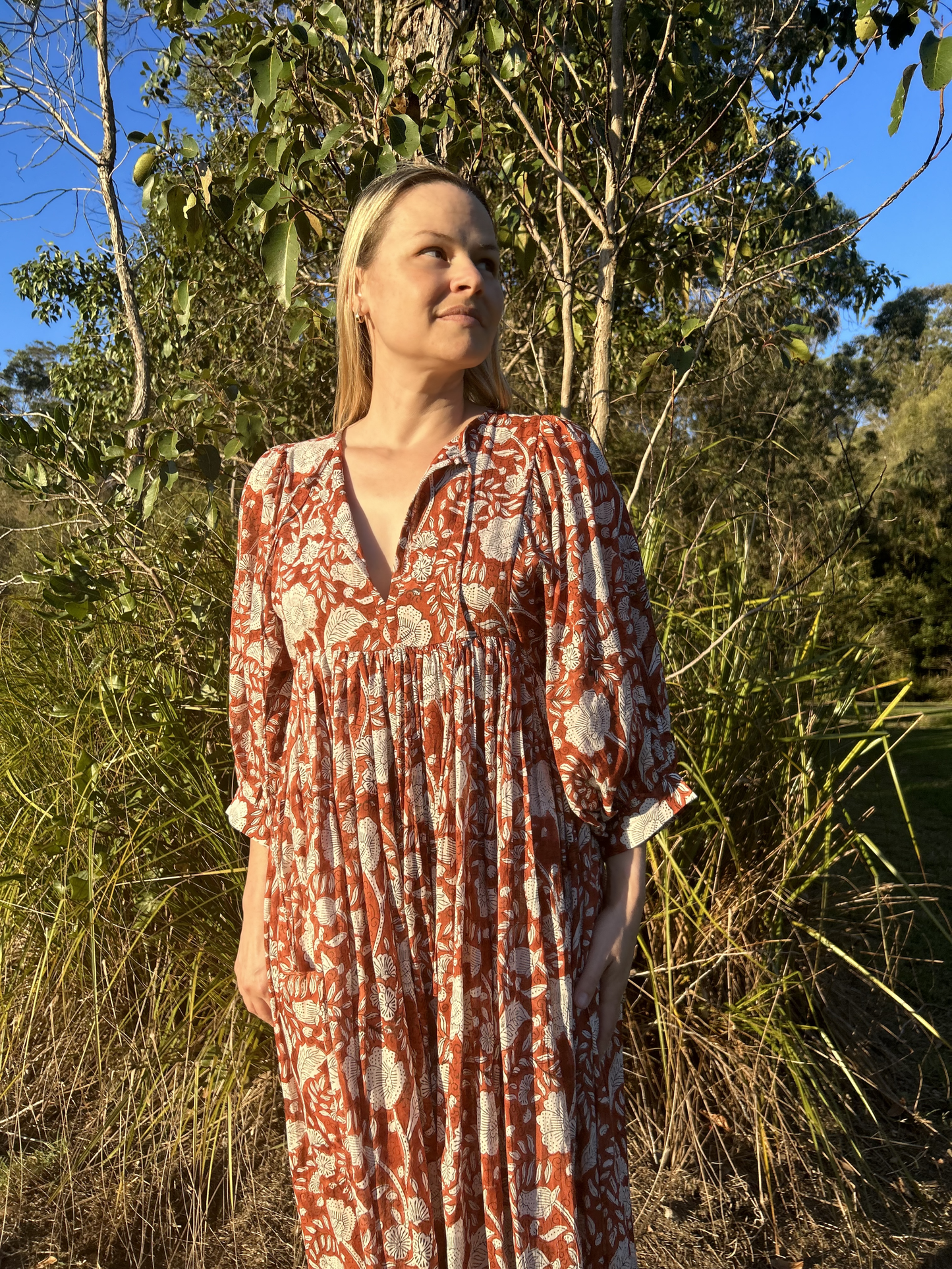 Priya Midi dress - Cinnamon
