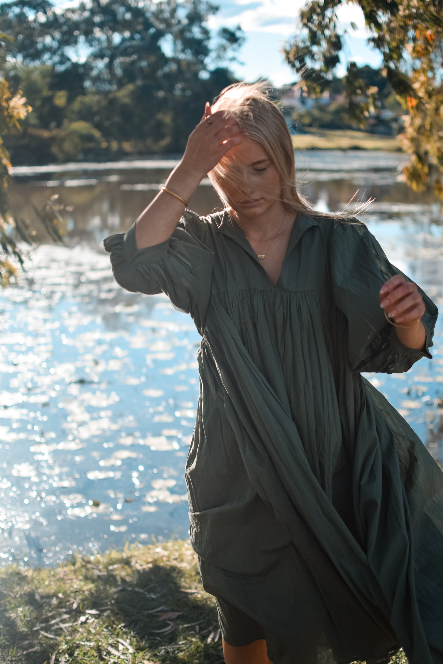 Lani Midi Dress - Sagewood