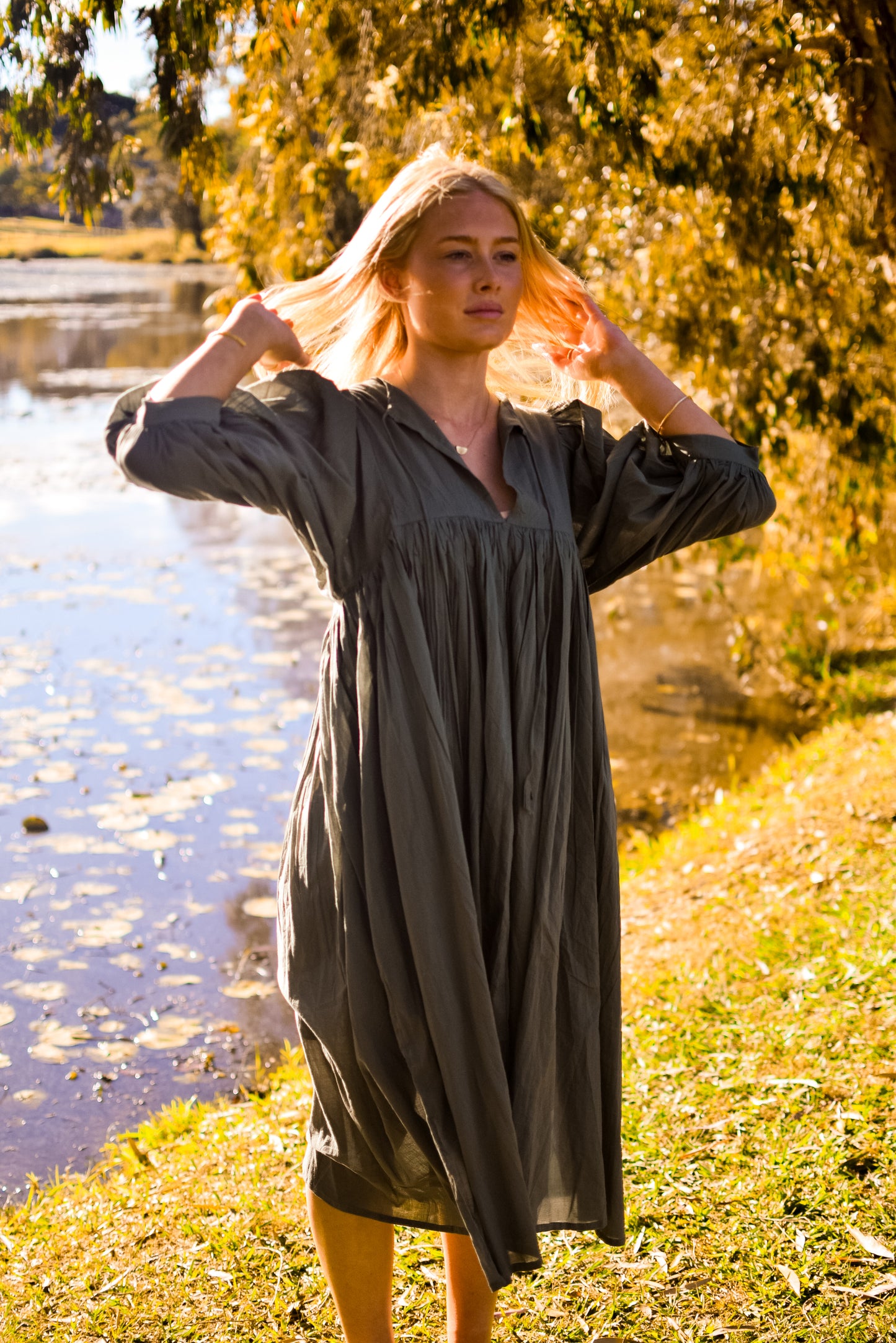 Lani Midi Dress - Sagewood