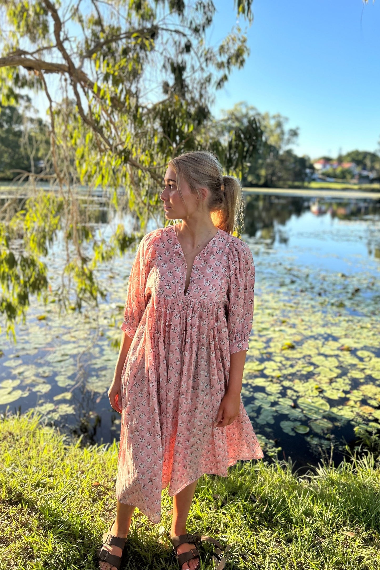 Lani Midi Dress - Whisper Pink