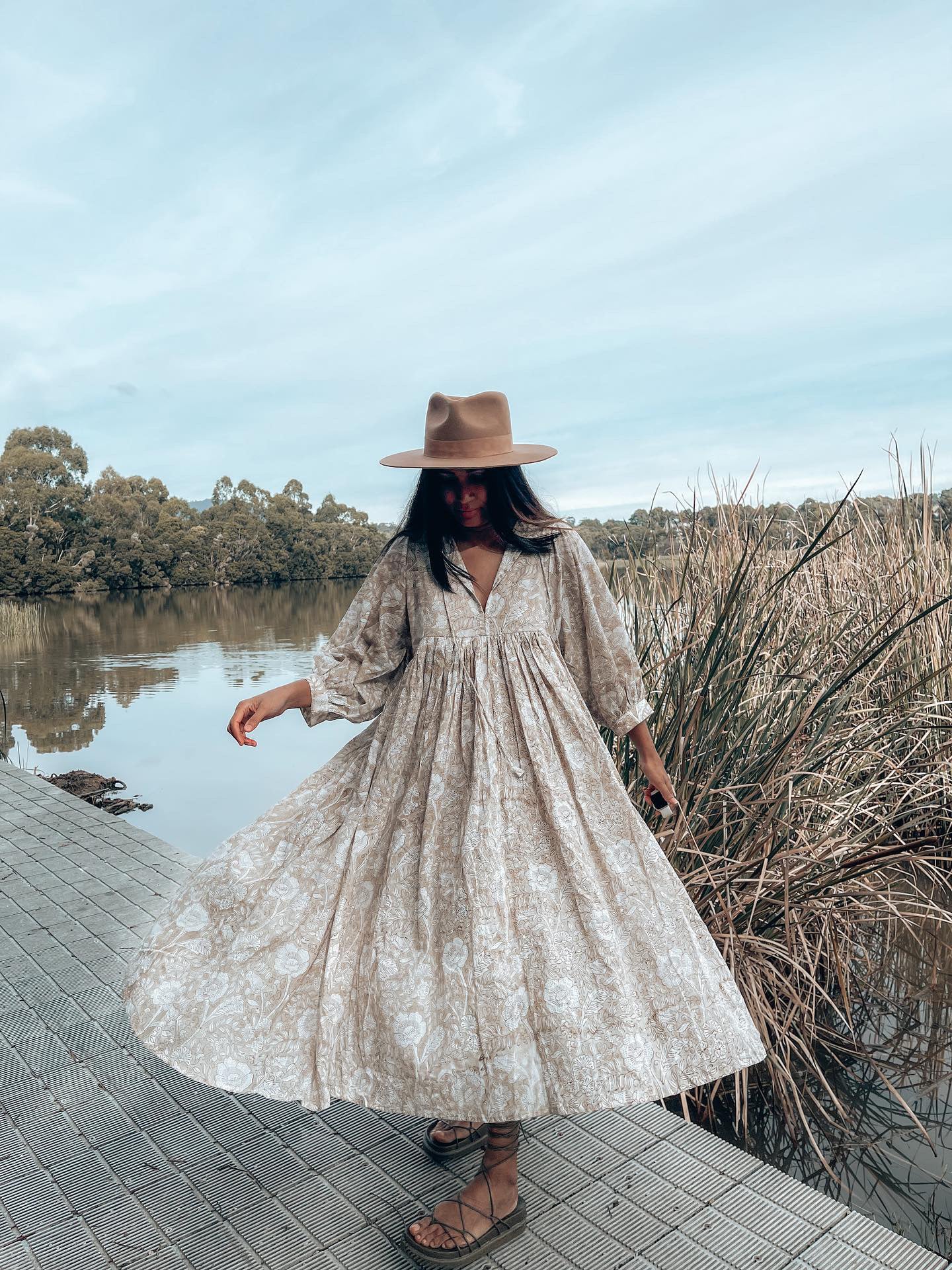 Priya Midi Dress - Ginger