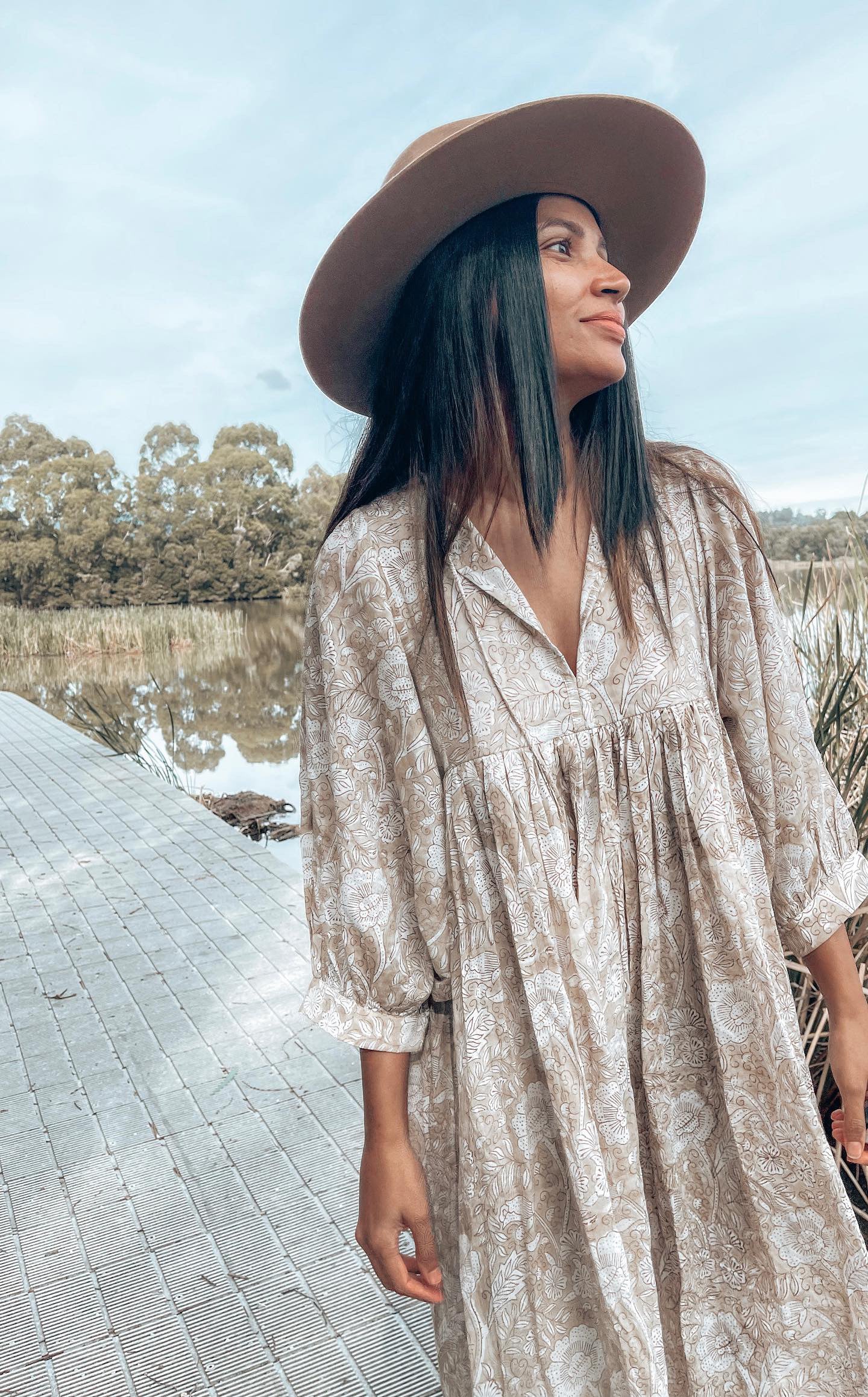 Priya Midi Dress - Ginger