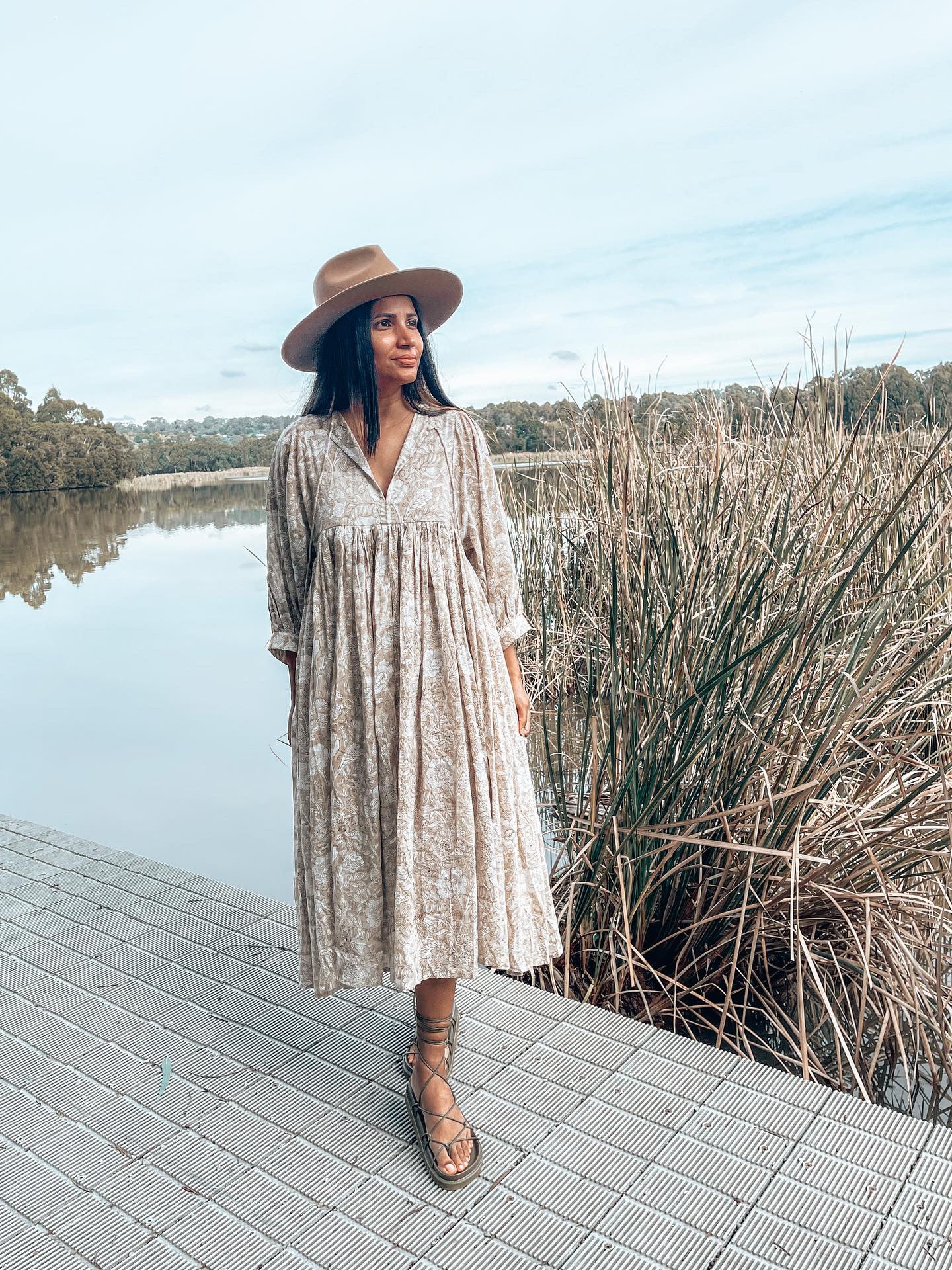 Priya Midi Dress - Ginger