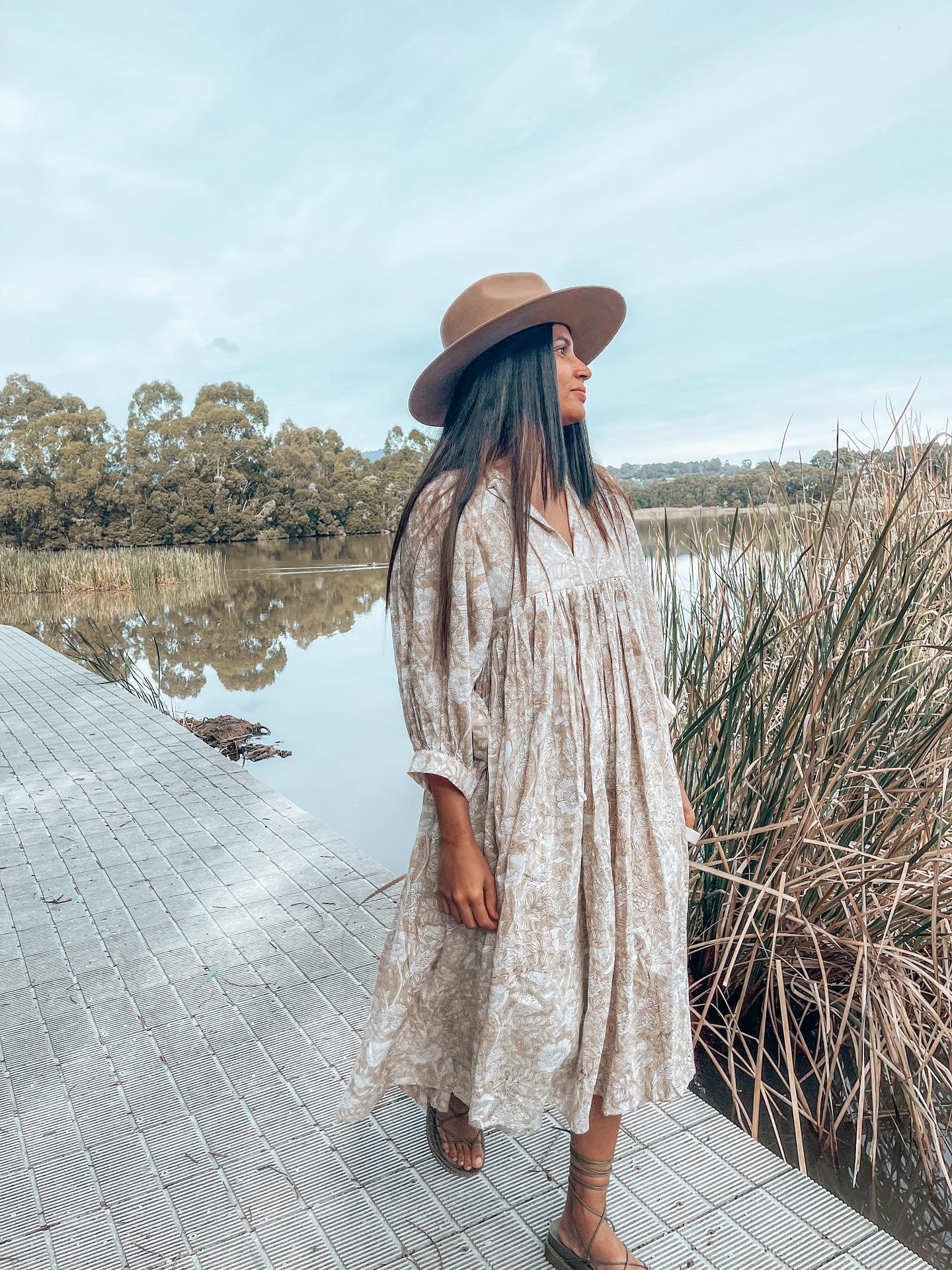 Priya Midi Dress - Ginger